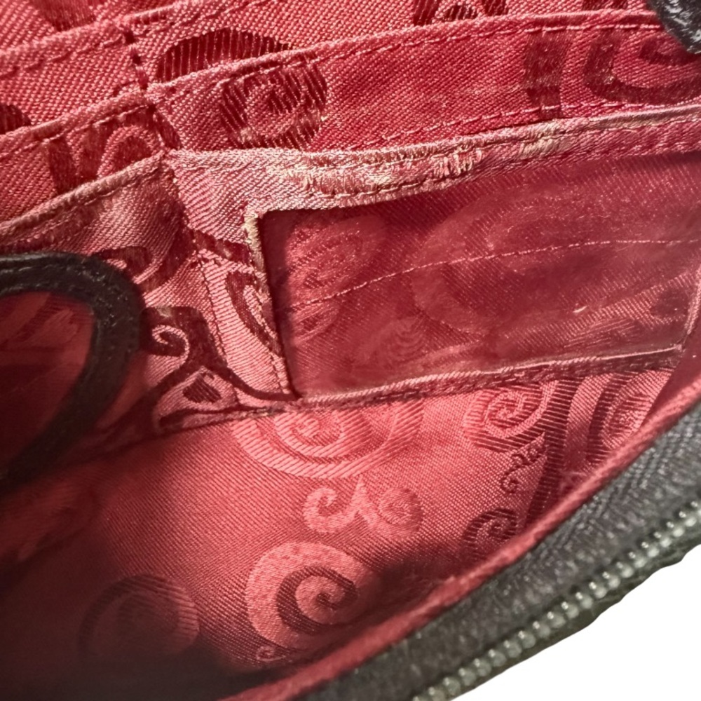 Brighton Donatella Leather Black Croc Embossed Backpack Purse Travel Work Bag - Picture 10 of 15